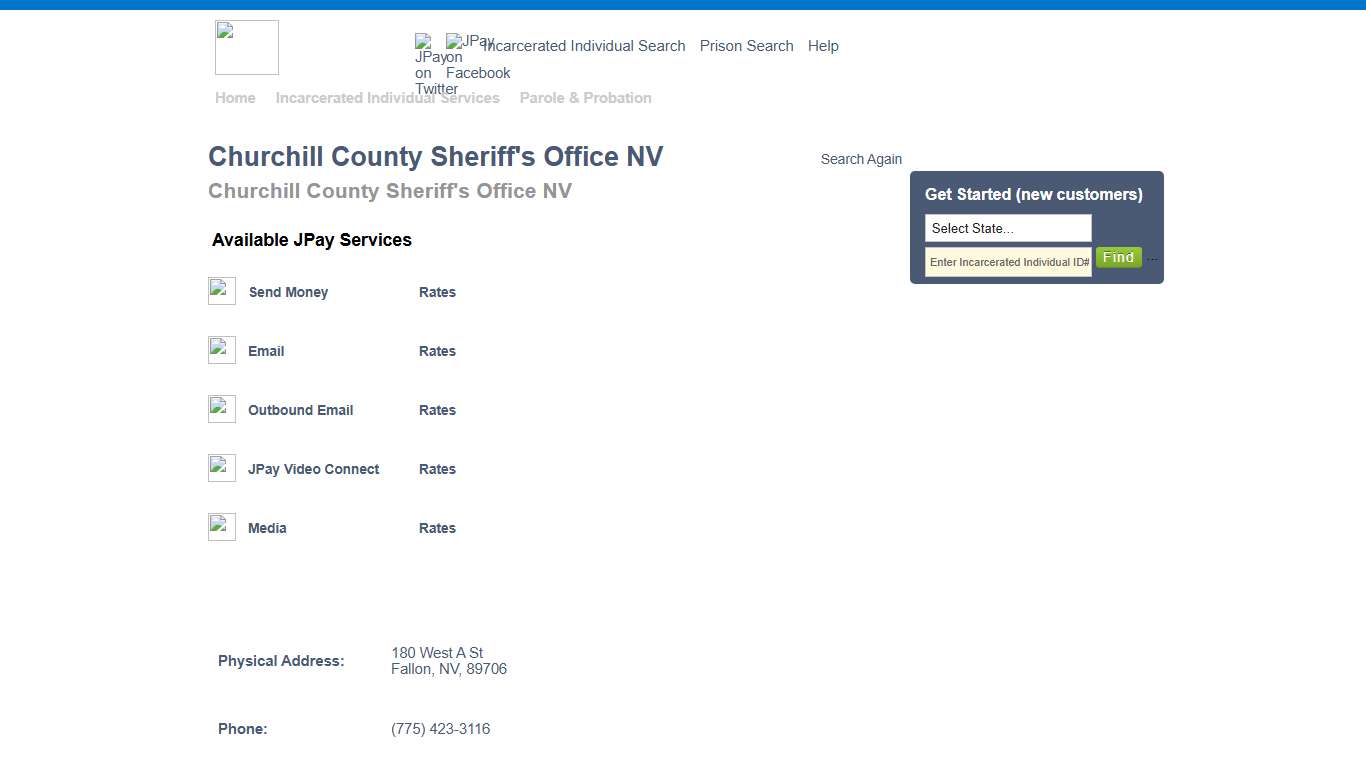 Churchill County Sheriff's Office NV