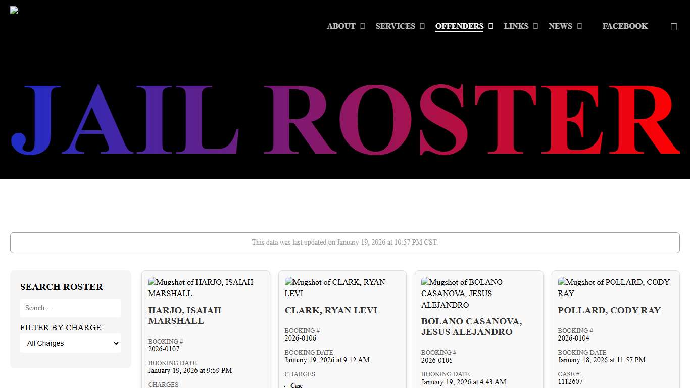 Jail Roster - Pittsburg County Sheriff's Office