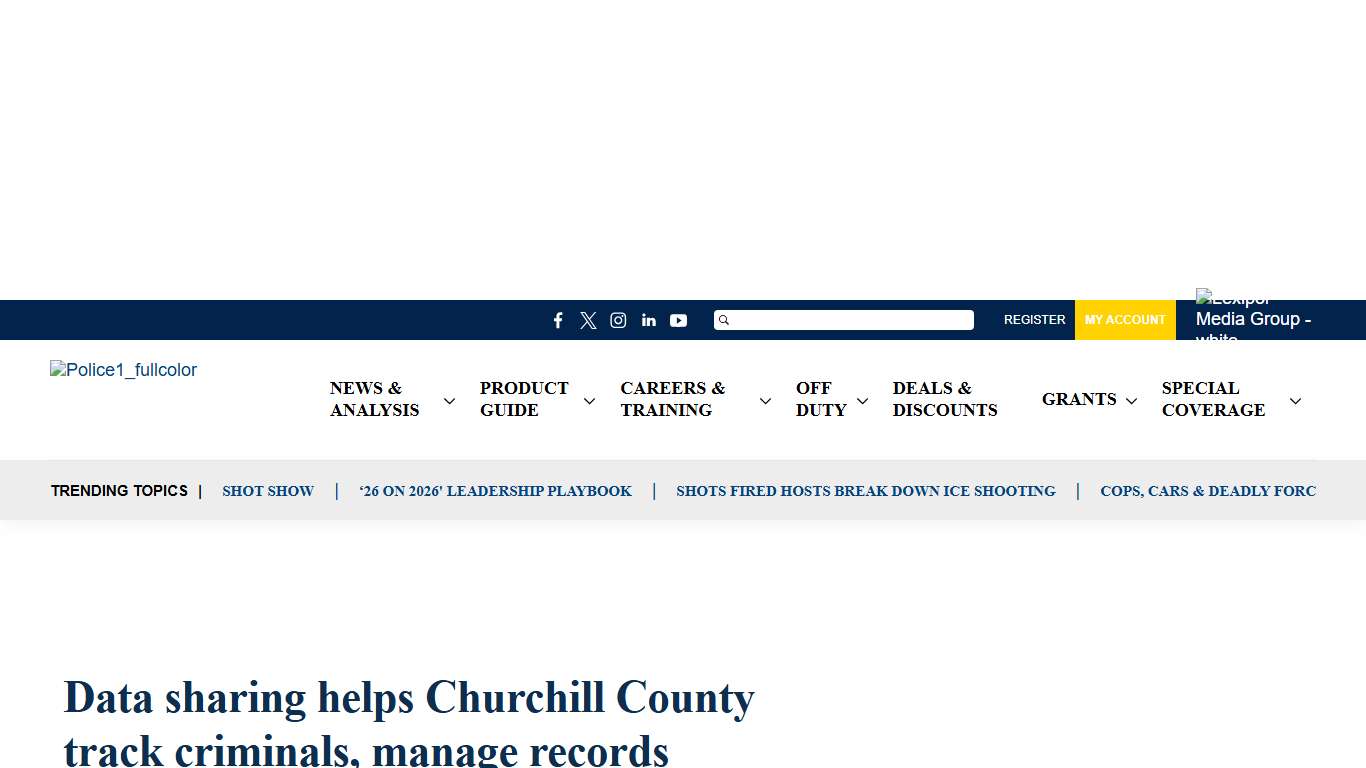 Data sharing helps Churchill County track criminals, manage records